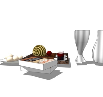 现代装饰品su模型