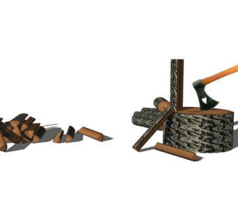 北欧木头su模型