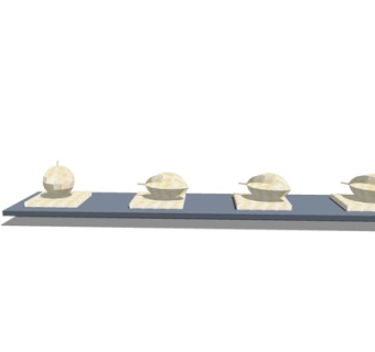 现代餐具su模型