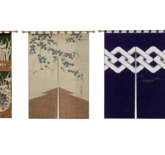 日式门帘su模型