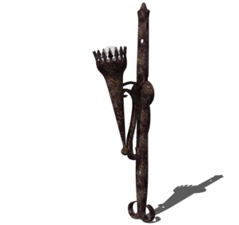 欧式铁艺壁灯su模型