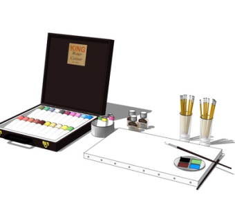 现代颜料su模型