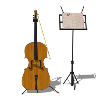 现代小提琴su模型
