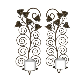 简欧蜡烛壁灯us模型