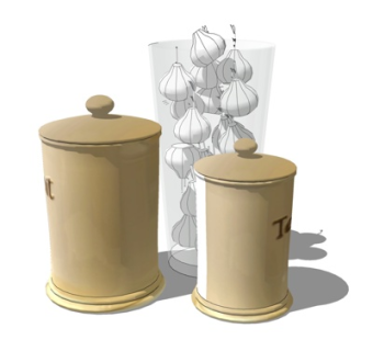 简欧盒子su模型