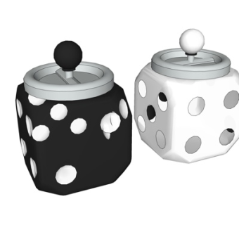 现代装饰品su模型