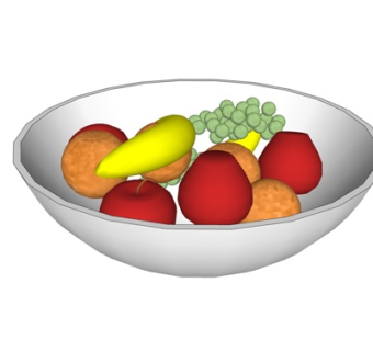 现代水果盘su模型