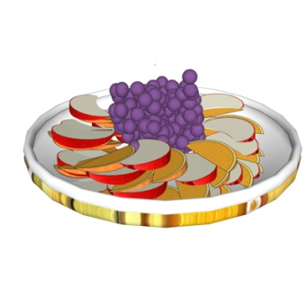 现代水果盘su模型