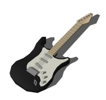 现代电子吉他su模型