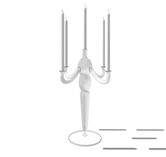简欧蜡烛台灯su模型