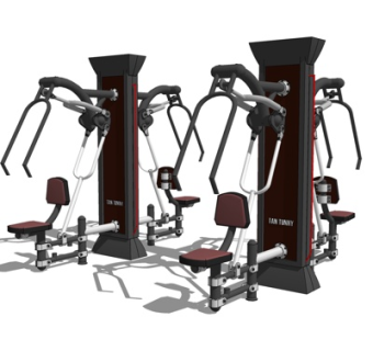 现代健身器械su模型