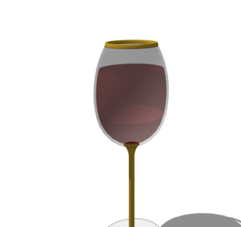 现代红酒杯su模型