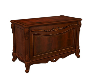 欧式实木边柜su模型