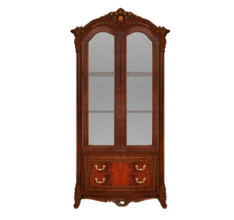 欧式实木衣柜su模型