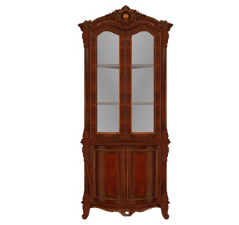 欧式实木衣柜su模型