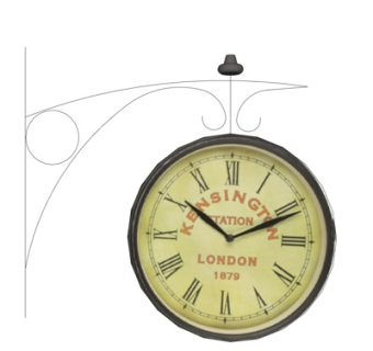 欧式圆形挂钟su模型