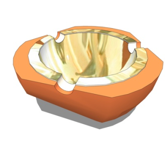 现代烟灰缸su模型