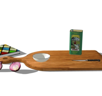 现代洋葱牛奶食品su模型