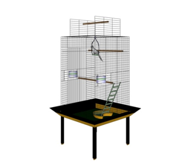 现代铁艺鸟笼su模型