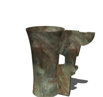 中式青铜鼎su模型