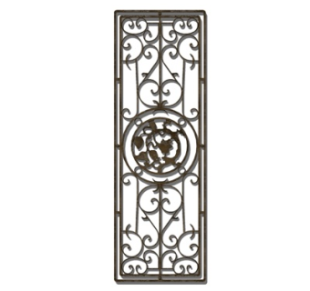 欧式金属隔断屏风su模型