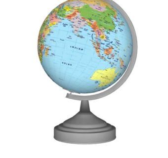 现代地球摆件su模型