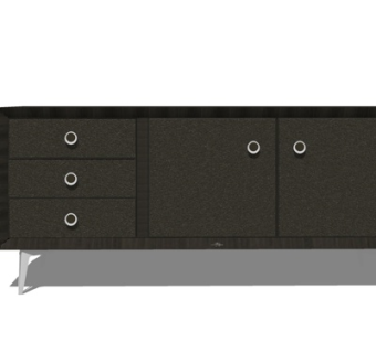 现代实木电视柜su模型