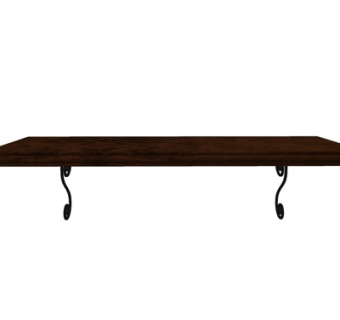 欧式实木茶几su模型