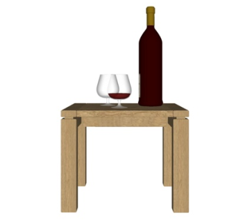 现代红酒红酒杯su模型