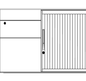 现代实木边柜su模型