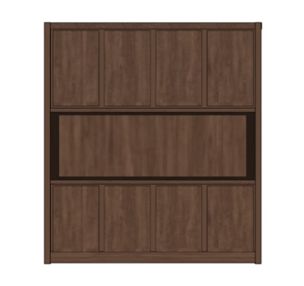 现代实木衣柜su模型