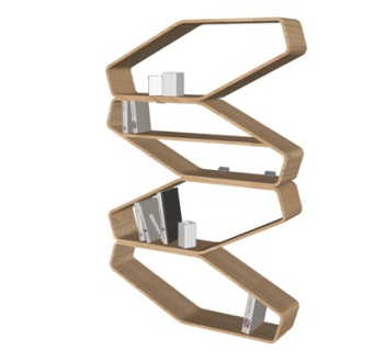 北欧原木壁柜su模型