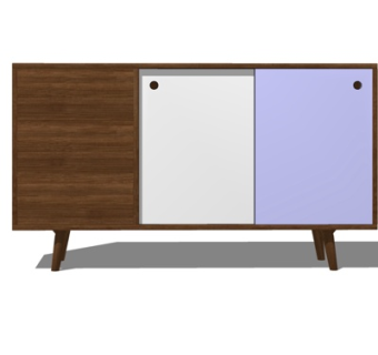 现代实木电视柜su模型