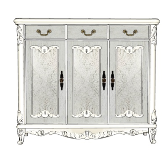 欧式实木边柜su模型