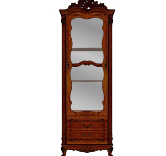 欧式实木衣柜su模型