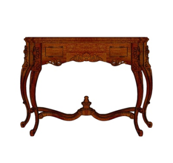 欧式实木端景台su模型