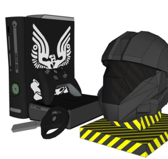 现代游戏机su模型