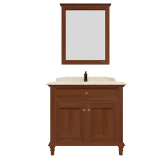 美式实木洗手台su模型