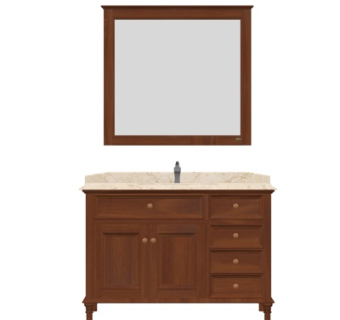 美式实木洗手台su模型