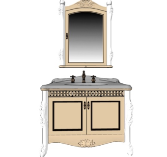 欧式古典洗手台su模型