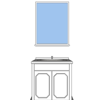 现代实木洗手台su模型