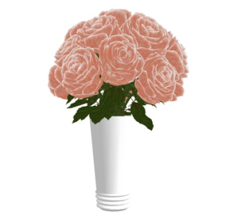 现代花瓶花卉su模型