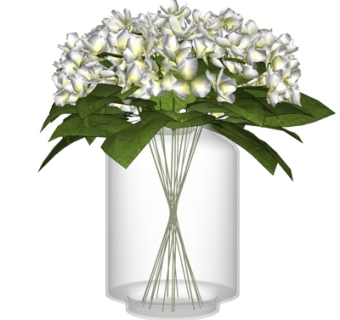 现代花瓶花卉su模型