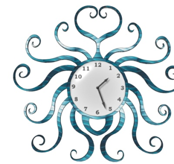 欧式金属钟表su模型