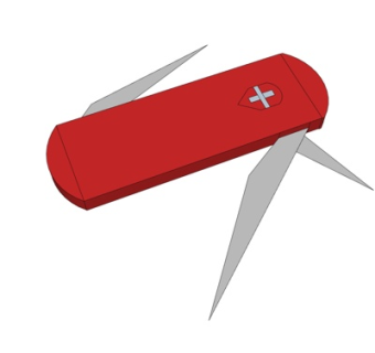 现代折叠刀su模型