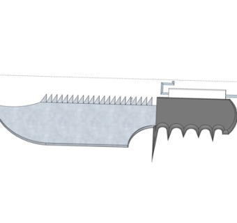 现代杀猪刀su模型
