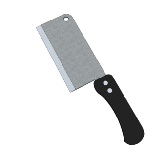 现代菜刀su模型