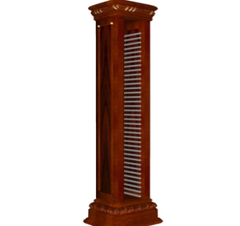 美式单人衣柜su模型