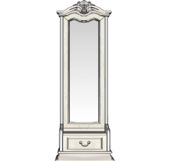 欧式实木单人衣柜su模型