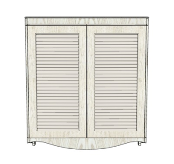 欧式实木边柜su模型